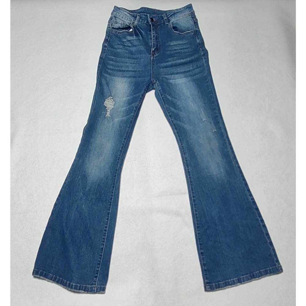 Roswear Ripped High Rise  Flared Jeans Size Medium 8-10